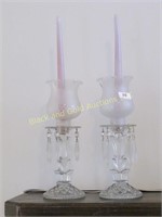 Lot of Two Glass Candle Lusters