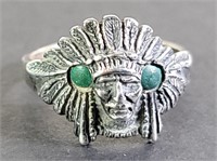 Sterling & Turquoise Native American Ring (Sz. 7)