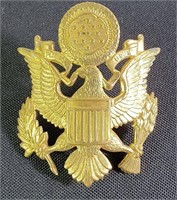 WWII Brass Eagle US Army Lapel Pin