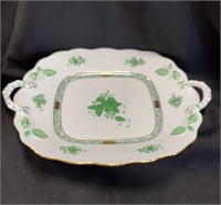 Herend Chinese Bouquet Green, Square Cake Plate