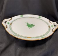 Herend Chinese Bouquet Green, Round Tray with