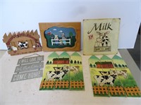 Lot of Misc. Cow & Farm Related Home Décor