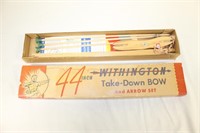 Withington take down bow and arrow set