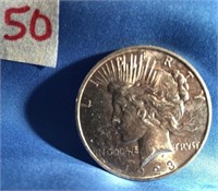 1923 Peace Dollar AU