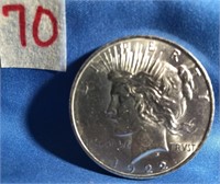 1922 Peace Dollar AU