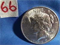 1923 Peace Dollar AU