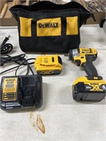 Dewalt Cordless Impact Wrench with Charger & 2