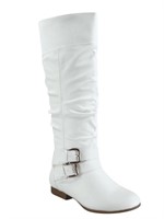 WF5611  Toozon Women's Knee High Riding Boots, Whi