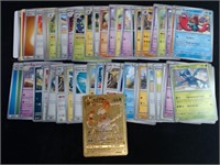 50+ Pokemon Cards Lot With Gold Foil