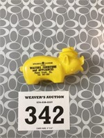 Plastic piggy bank, Walters, furniture, and
