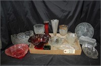 Cut Glass & Colored Glassware Compotes & Vases
