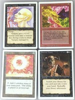 4 Magic the Gathering cards, revised ,  Good