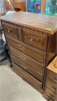 5 drawer upright dresser, 17”x34”x47”