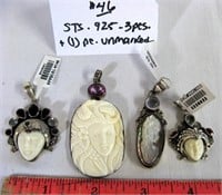 STS .925 Sterling Pendants, Plus (1) More