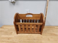 Vintage Wood Magazine Rack