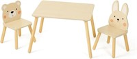 Kids Wood Table and Chair Set