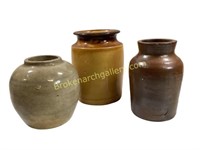 Three Varied Storage Jars