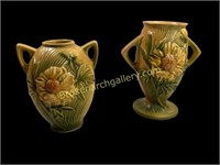 Two Roseville Peony Vases