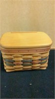 Signed 1994 Longaberger Recipe Box Basket, 8 x 6