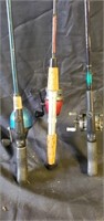 Three fishing poles