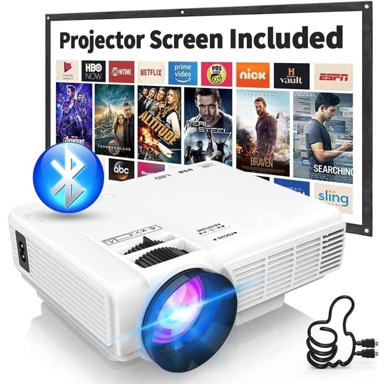 2024 Projector with 100" Projector Screen, Mini P