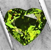 Natural  Green Tourmaline Heart {Flawless-VVS}
