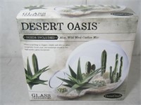 New complete w/ seeds Desert Oasis Glass Terrarium