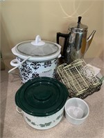 Small Crock Pots & Electric Coffee Percolator