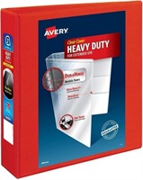 SR1462  Avery Heavy Duty 3 Ring Binder 2 Red