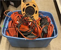 Lot of 12 Extension cords & More. various Sizes &