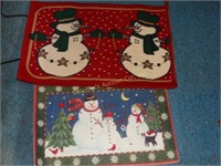 2 Snowman rugs