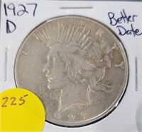 1927-D SILVER PEACE DOLLAR