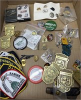 Assorted Pins , Patches Fire / Police