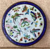 Early cloisonne tin