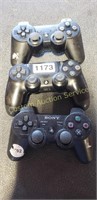3 PLAYSTATION CONTROLLERS