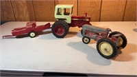 Pair of die cast tractors