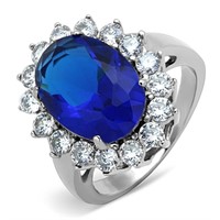 Pretty 6.29ct Montana Blue Sapphire Ring