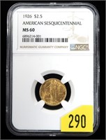 1926 $2.50 Gold American Sesquicentennial, NGC