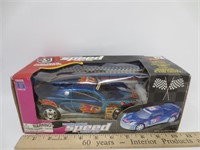 2005 Remote control speed race car, Blue