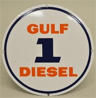 Scarce GULF 1 Diesel PPP Sign