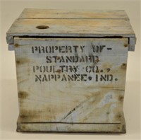 Antique Wooden Porch Milk Box-Standard Poultry