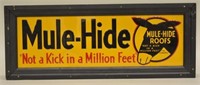 Embossed Tin MULE-HIDE Roofs Advertising Sign