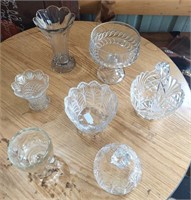 Vintage Lot of Clear Collectable Glassware