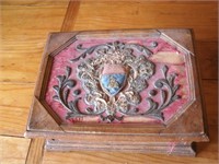 Vintage English Wood Jewelry Box