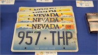 THREE SETS OF NEVADA AUTOMOBILE LICENSE PLATES