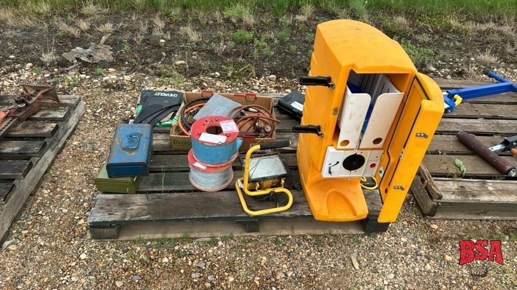 Yellow Dispenser Light, Propane Torch, Spools