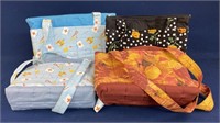 (4) Handmade work totes/pocketbooks with several