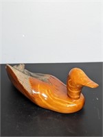 Vintage Carved Duck African Iron Wood