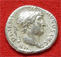 Hadrian Silver Denarius AD 117-138 Ancient Rome