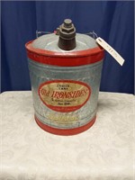 Vtg Old Ironsides 5 Gallon Gasoline Can